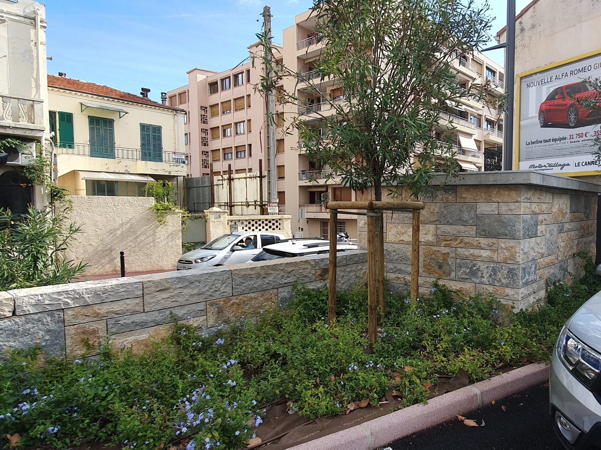 Chantier parking platanes cannes