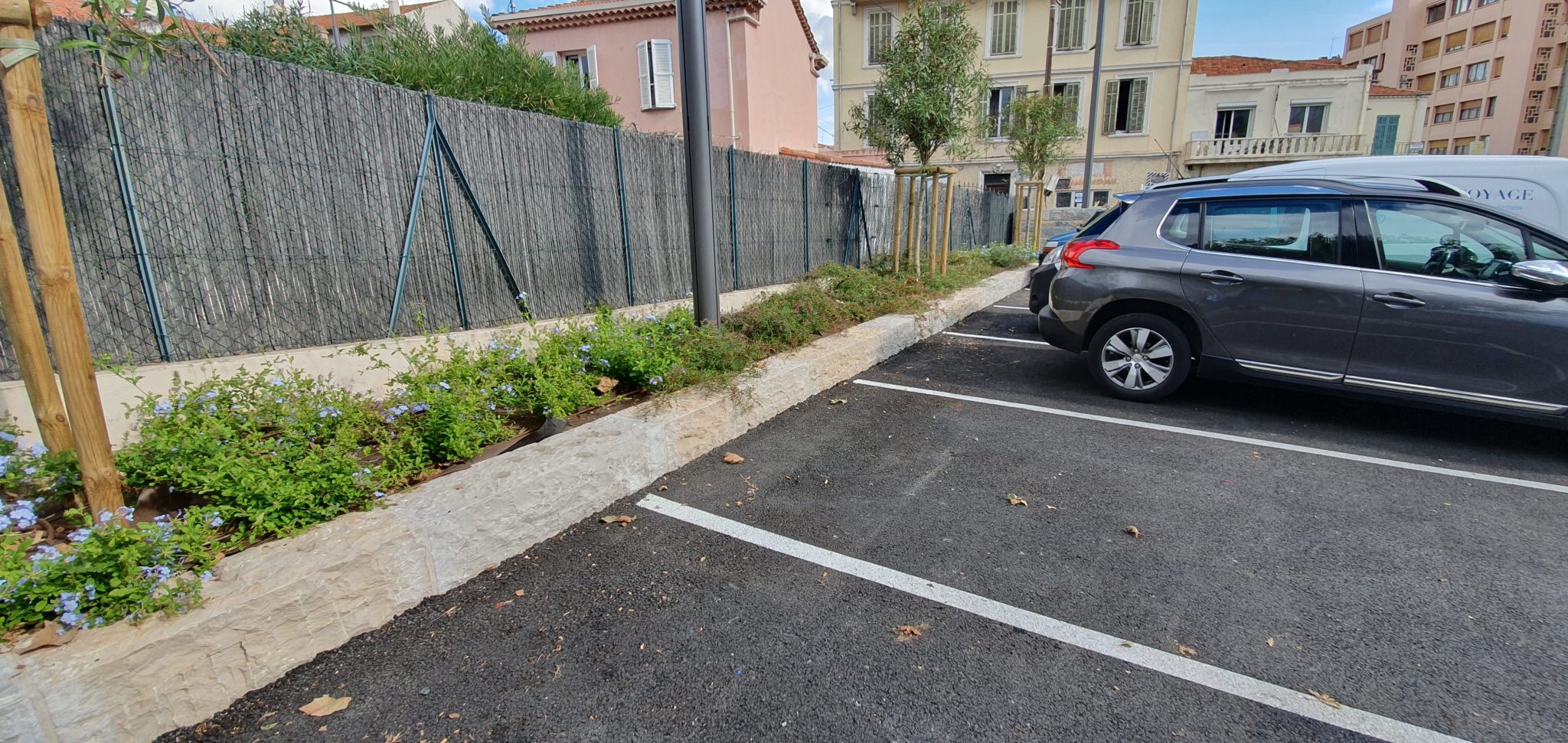 Chantier parking platanes cannes